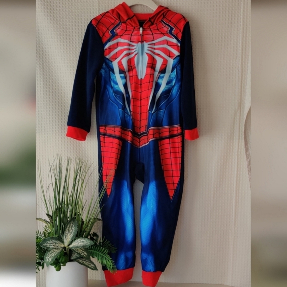 Marvel Spider-Man Onesie Boys Pajamas Size 4
